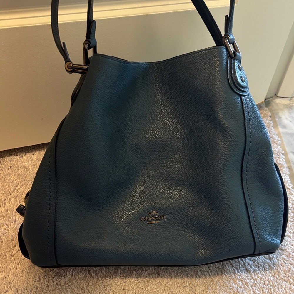 Coach Edie Shoulder Bag 31 in Colorblock with Snakeskin